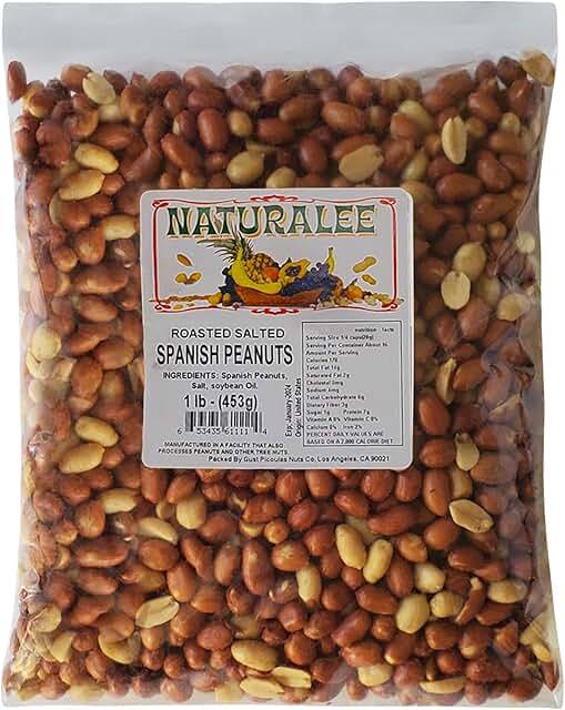 Naturalee Spanish Peanuts - Roasted and Salted, 1 lb bag